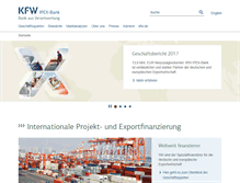 Tablet Screenshot of kfw-ipex-bank.de